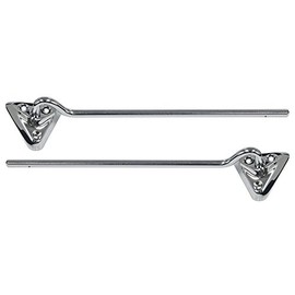 Auto Krafters Compatible/Replacement For Sunvisor Arm Brackets Left Right Pair 1960-65 Falcon, 1962-65 Fairlane, Comet, Meteor Chrome (EBC0DZ-640414CPR)