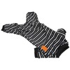 Dog Pajamas Warm 4 Legged High Collar Soft Stretchy Striped