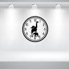 Wall Clock Zoo Wall Decals Stickers, Black, 15"