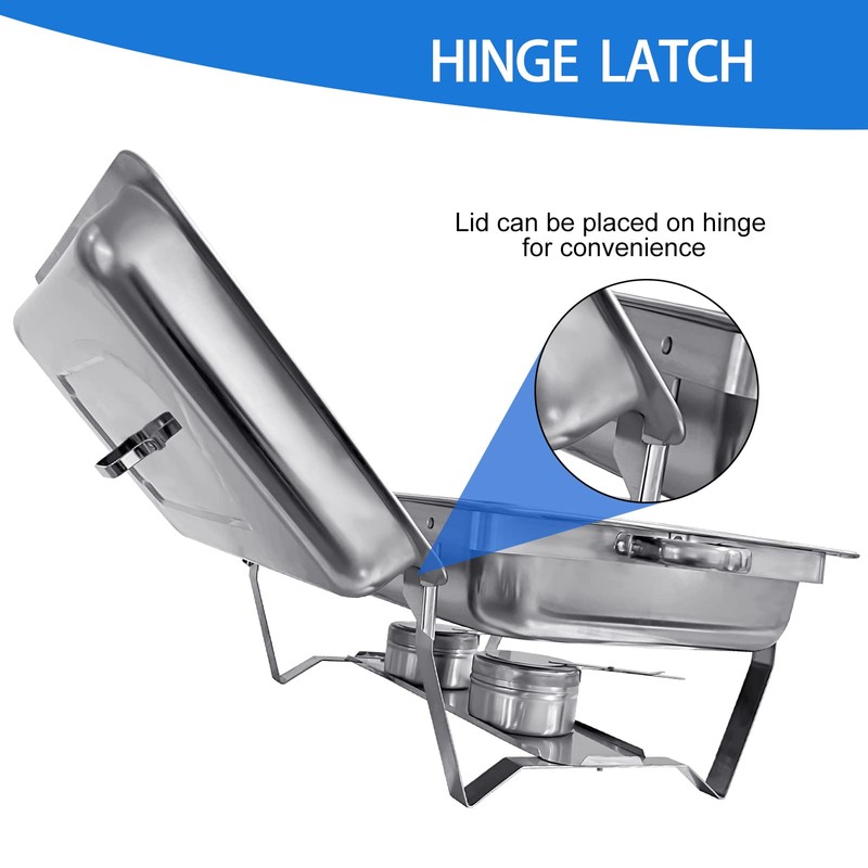 Jacgood Chafing Dish Buffet Set 4 Pack 8QT Stainless Steel