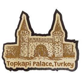 Printtoo Collectibles Topkapi Turkey Souvenir Engraved Wooden Fridge Magnet