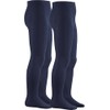 Playshoes Unisex Children's Thermal Warm Tights, navy double pack