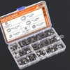 HELIFOUNER 100 Pieces 6-21mm 304 Stainless Steel Single Ear Hose