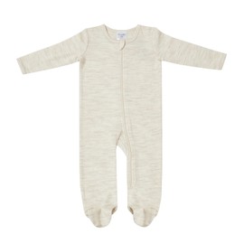 Merino Baby Merino Wool Coverall for 12-18 Months Babies, Cream Marle