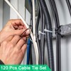 Cable Ties Set, 120 Pieces Cable Ties, Resealable, Colourful, 300