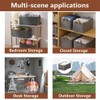 Ruucy 3 Pack Foldable Storage Box, Fabric Boxes with Handles,