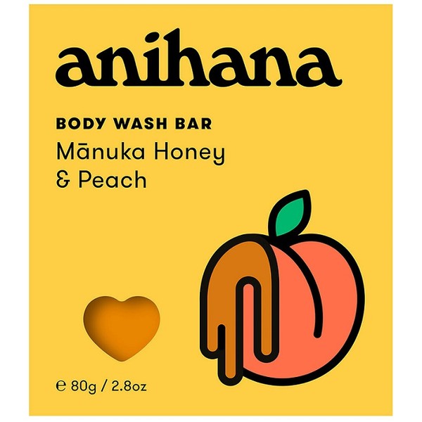 Anihana Body Wash Bar Manuka Honey & Peach 80g