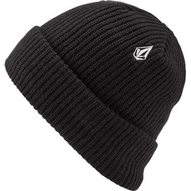Volcom Men's Sweep Roll Over Skullfit Lined Beanie, Black S4