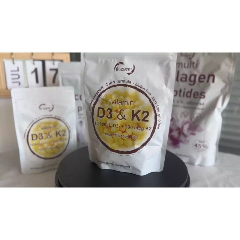 Eocute Vitamin D3 10000 iu Plus K2 (MK-7) 200 mcg,