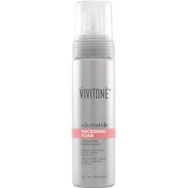 Vivitone Volume Style THICKENING FOAM 6.7 OZ. - Non-areosol Styling Mousse, Volumize and Shine, UV Rays Protection