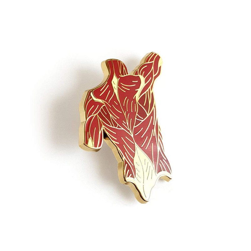 Pinsanity Back Torso Muscle Anatomy Enamel Lapel Pin