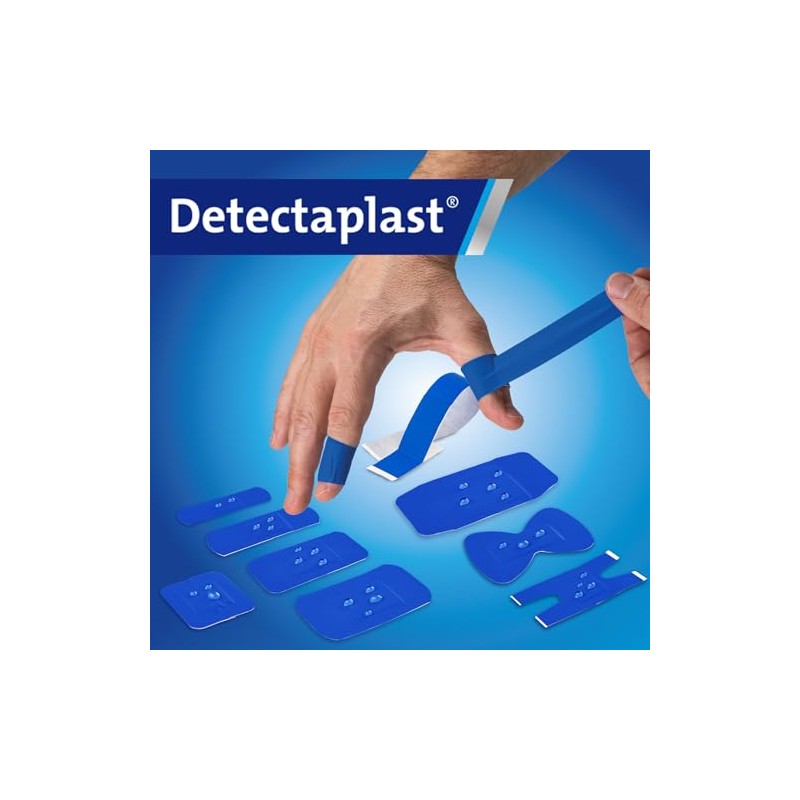 Detectaplast Tiritas azules universales impermeables para manipulación de alimentos y