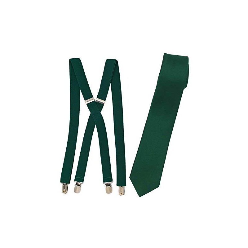 Spencer J's Skinny Neck Tie and Suspender set Variety of