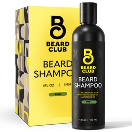 The Beard Club Original Premium Beard Shampoo - Natural & Nourishing Formula for Soft, Clean & Healthy Facial Hair - Gentle on Skin - Sulfate & Paraben Free - 4 fl oz