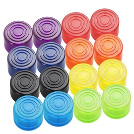 Pack of 16 Guitar Effect Pedal Foot Switch Topper Colourful Toenail Cap Footswitch Cap for Electric Guitar Effect Pedal 8 Colours