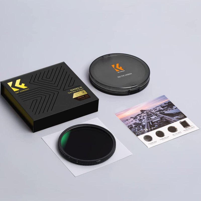 K&F Concept 43mm Variable ND2-ND32 Lens Filter, No Black X
