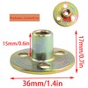Yocimango 6pcs M8 T Shaped nut, Flat Screw on The