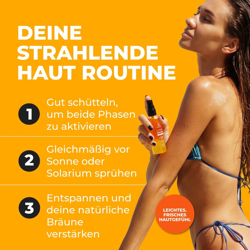 Shine Brown Tanning Oil in 2 Phases with Hyaluronic Acid,