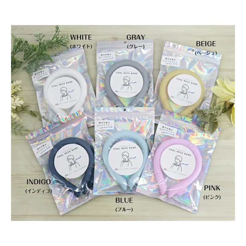 Cool Neck Band, Solid Color, Cool Ring, Heat Stroke Prevention,