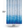 beytug Antibacterial Fabric Shower Curtain, Narrow Width, Extra Long -