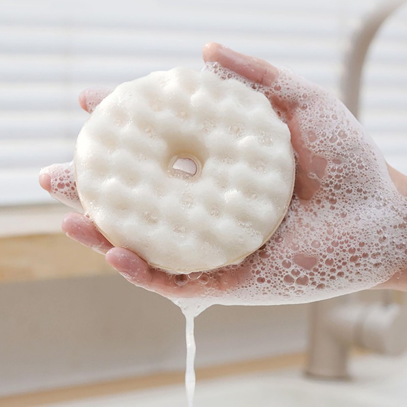MRDLKNX Kitchen Sponges 4 Pcs Dish Donut Shaped Multi-purpose Sponge