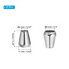 PATIKIL Metal Bell Stopper, 10 Pack Conical Cord Ends Lock