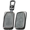 SANRILY Gray 2024 New Metal Leather Key Fob Cover Fit