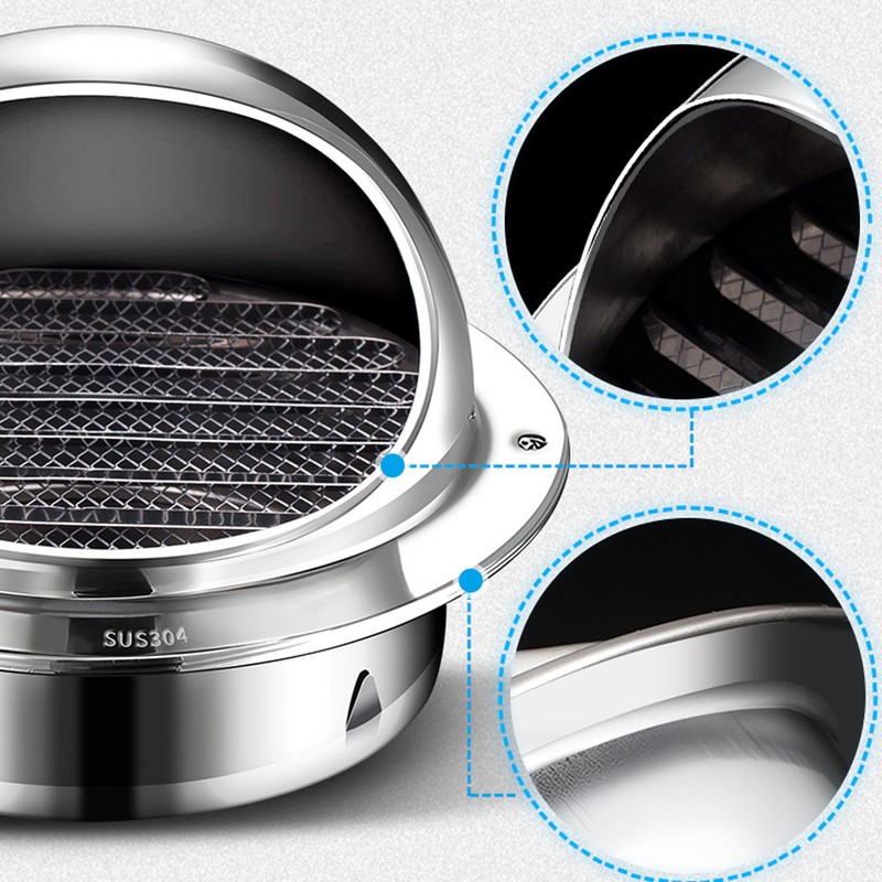 Stainless Steel Round Air Vent Thicken Windproof Rainproof Round Ventilation