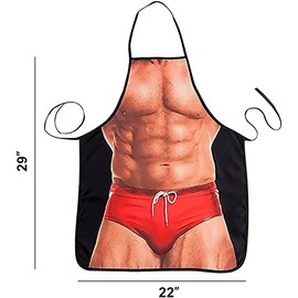Funny kitchen apron, sexy men's apron, grillmaster apron, barbecue apron for men, motif apron variation, Pinafore (B)