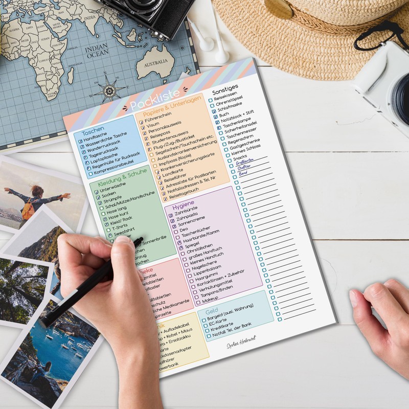 Packing list pad in DIN A5 format with 50 sheets