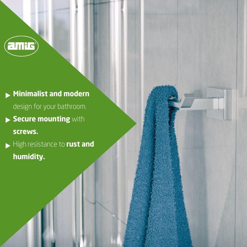 Amig - Bathroom Towel Hook Mod. 8 | Wall-Mounted Towel