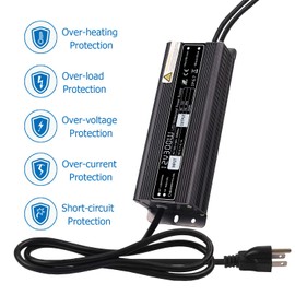 SUNVIE 300W LED Driver Low Voltage Transformer, 120V to 12V Constant Voltage Power Supply, Outdoor Landscape Lighting Transformer Waterproof IP67 Power Supply for LED Light and Any 12V DC Devices