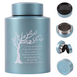 Tree of Life Medium Urns for Human Ashes, Medium Sized Urns for Ashes Adult Male Female, Angel Wings Small Keepsake Urns for Human Ashes (Blue Tree of Life)