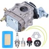 Carburetor Air Fuel Filter Spark Plug Primer Bulb Assembly for