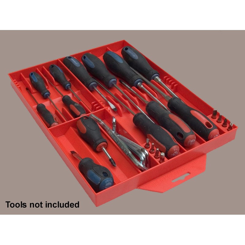TOOL SORTER SCREWDRIVER ORGANIZER (RED) – Low Profile, Tough-Built Screwdriver