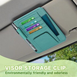 deemars Auto Sonnenblende Organizer, Auto-Hülle Tasche Organizer, Auto Interieur Zubehör Sonnenblende Organizer Universal für Kartenhalter Sonnenbrillenhalter Bargeld Halter Pocket Organizer (Blau)