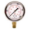 2-1/2" Oil Filled Pressure Gauge - Stainless Steel Case, Brass,
