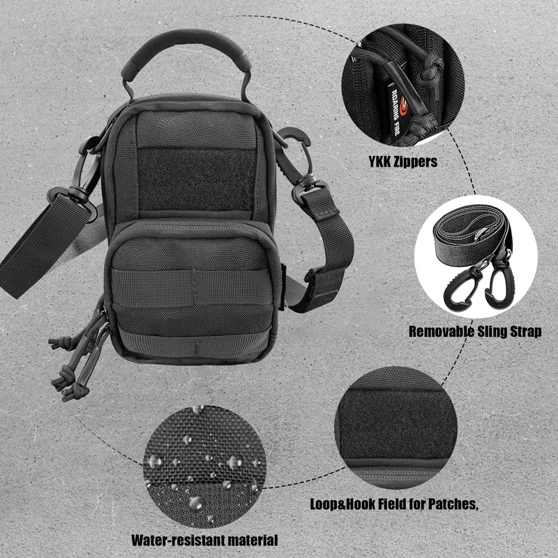 Roaring Fire Tinder Tactical Molle Utility Pouch, EDC Tool Organizer