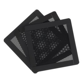 sourcing map Set of 3 PC Dust Filters, 90 x 90 mm, Magnetic Frame, PVC Computer Case, Fan Dust Protection Grille for Computer Cases, Speakers, Black