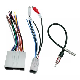 Unbranded Stereo Harness & Antenna Adapter Aftermarket RCA Plug Kit for Ford/Lincoln