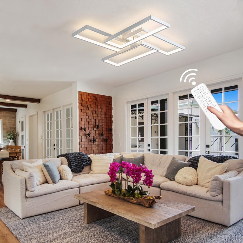 Shine LUEST Modern LED Ceiling Light Fixture White Flush Mount