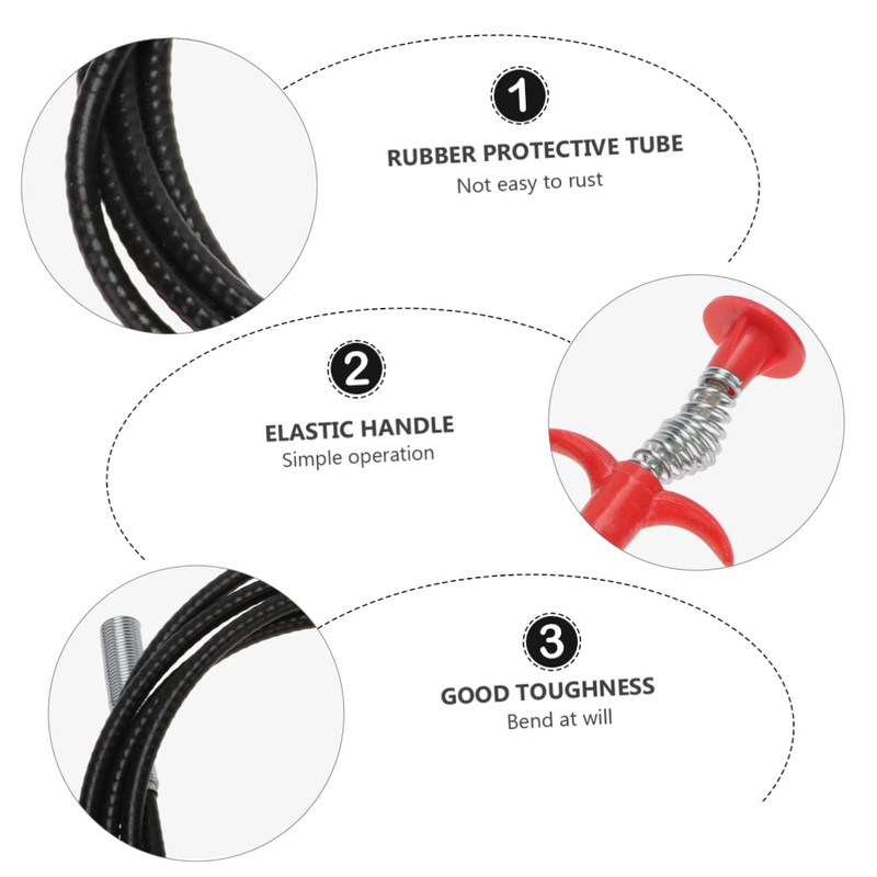 DOITOOL Unclog Sink Drain Flexible Grabber Tool Drain Removal Tool
