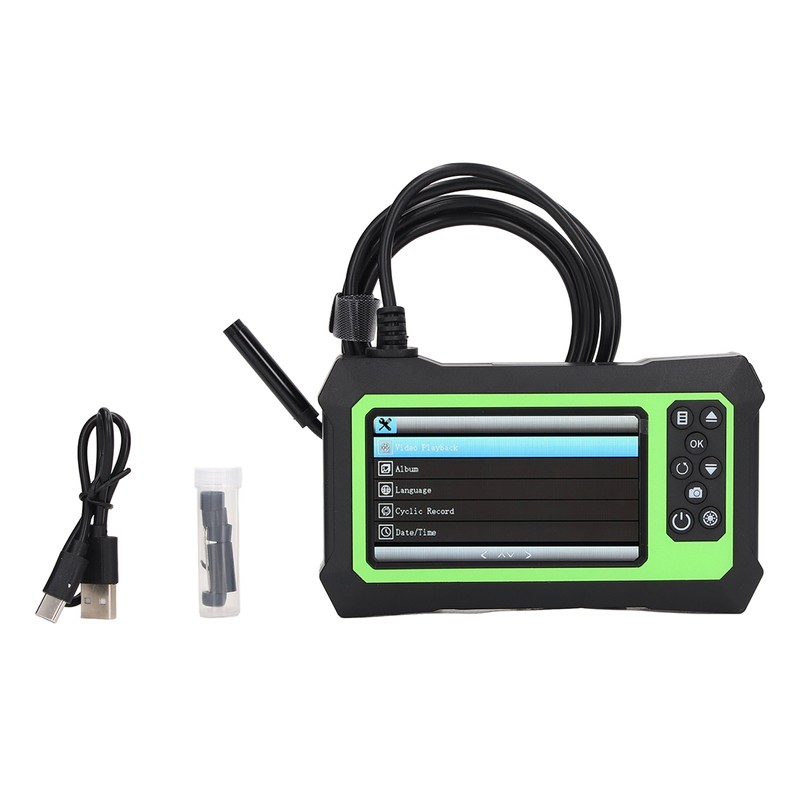 Endoscope 8mm Lens 4.3in LCD Screen Borescope Camera IP67 Waterproof