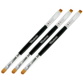 Winstonia Nail Art Brushes Set. Clean Up Brush Double Ended Tools Manicure Cuticle Cleaning Brush Nail Bed Professional Salon Result and Home Use.