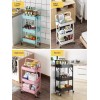 Organizador Multiusos Ruedas Plegable Frutero Vintage Negro