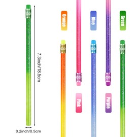 Color Changing Mood Pencil with Eraser, 15Pack Wooden Glitter Graphite Pencil, Heat Activated Color Changing Pencils, Thermochromic Pencils Assorted Colors for Kids-Higher Thermal Sensitivity