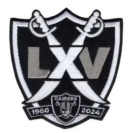 Unbranded  4" 2024 OAKLAND/LAS VEGAS RAIDERS LXV 65 Seasons Anniversary Iron-on PATCH!