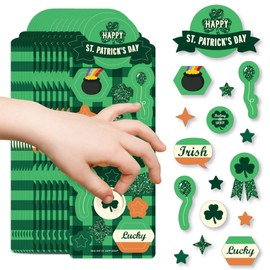 Big Dot of Happiness St. Patrick’s Day - Saint Paddy’s Day Party Favor Kids Stickers - 16 Sheets - 256 Stickers