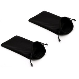 DG STUDIO 2pcs Microfibre Pouch Case Soft Microfibre Sunglasses Case Glasses Pouch Goggle Pouch Case.