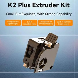Creality K2 Plus Extruder Kit, Built-in Filament Break Detection Sensor, Dual Gear Drive for Smooth Feeding,High Torque Extrusion, Force up to 80N, K2 Plus Upgrade Accessories